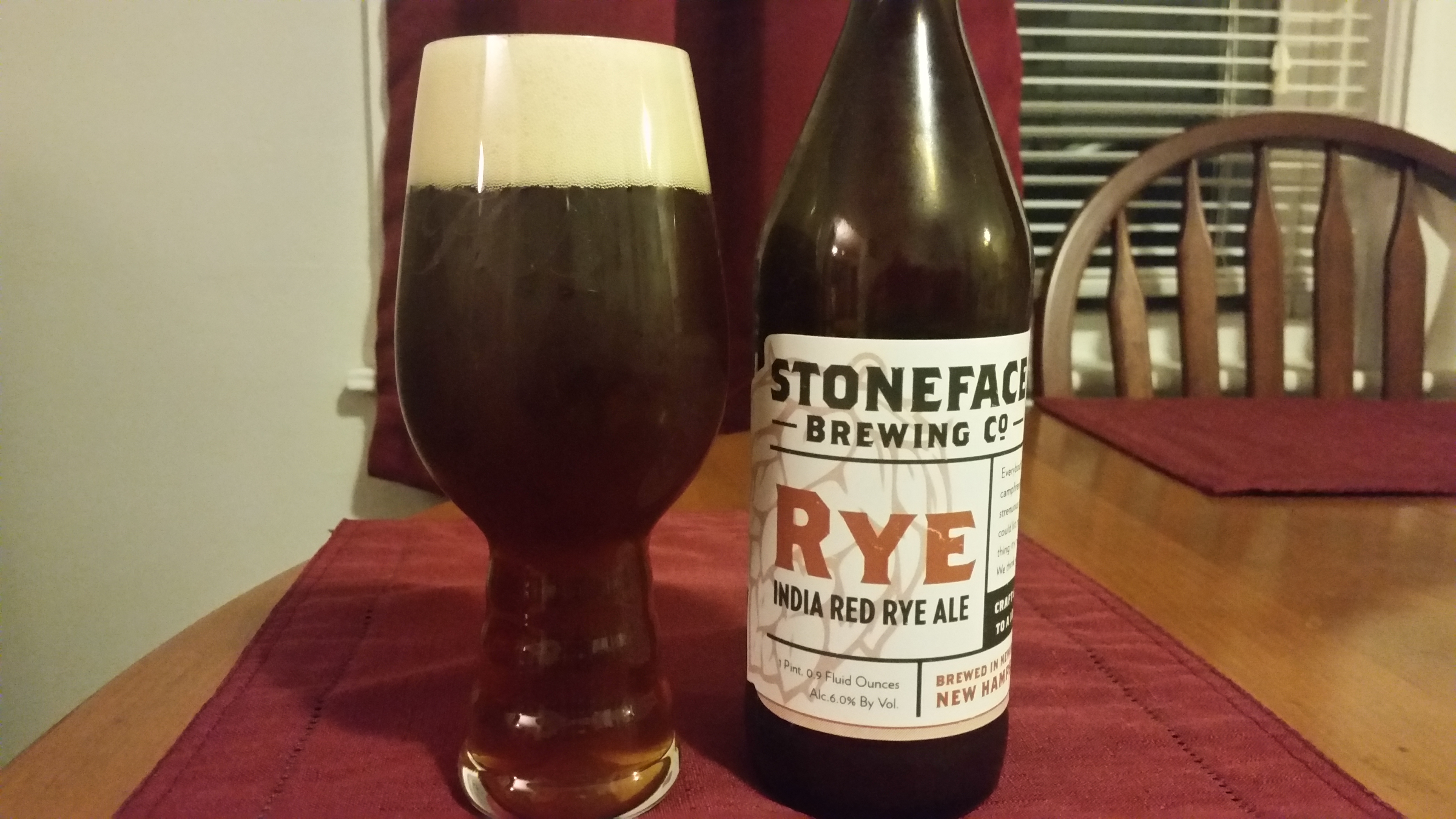 Stoneface India Red Rye Ale
